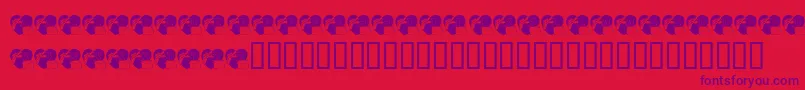 fuente KrForYou – Fuentes Moradas Sobre Fondo Rojo