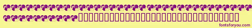 KrForYou Font – Purple Fonts on Yellow Background