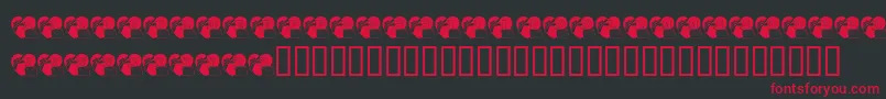 KrForYou Font – Red Fonts on Black Background