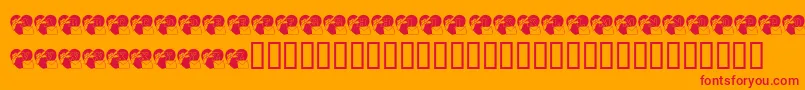 KrForYou Font – Red Fonts on Orange Background