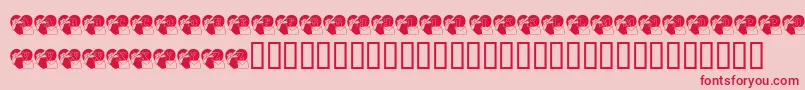 KrForYou Font – Red Fonts on Pink Background