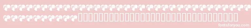 fuente KrForYou – Fuentes Blancas Sobre Fondo Rosa