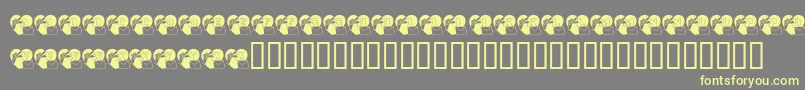 KrForYou Font – Yellow Fonts on Gray Background