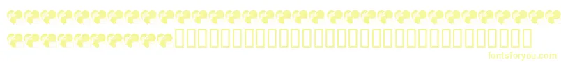 KrForYou Font – Yellow Fonts on White Background