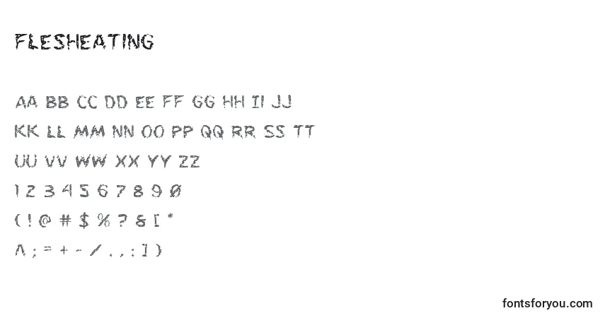 Fuente Flesheating - alfabeto, números, caracteres especiales