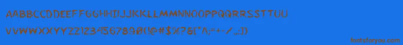 Flesheating Font – Brown Fonts on Blue Background