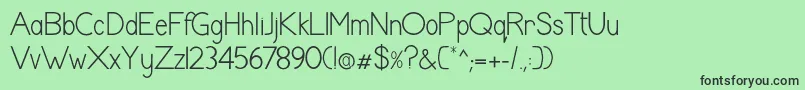 ShaunaRegular Font – Black Fonts on Green Background