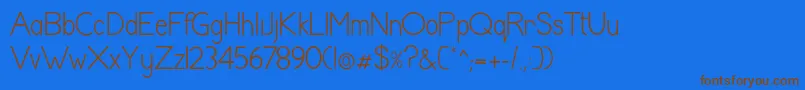 ShaunaRegular Font – Brown Fonts on Blue Background