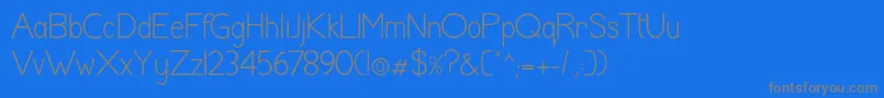 ShaunaRegular Font – Gray Fonts on Blue Background