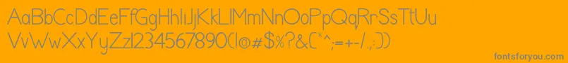 ShaunaRegular Font – Gray Fonts on Orange Background