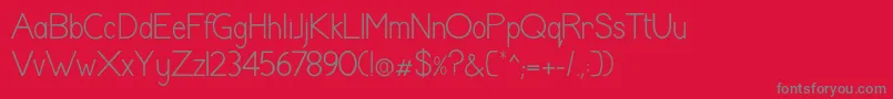 ShaunaRegular Font – Gray Fonts on Red Background