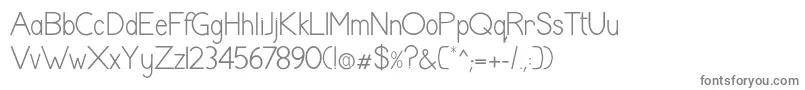 ShaunaRegular Font – Gray Fonts on White Background