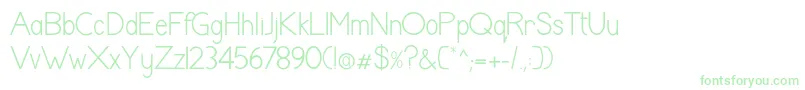 フォントShaunaRegular – 緑のフォント