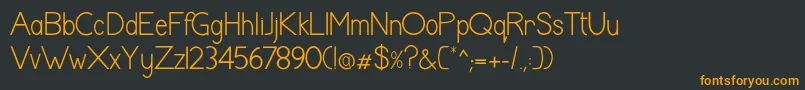 ShaunaRegular Font – Orange Fonts on Black Background