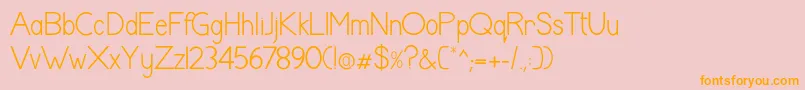 ShaunaRegular Font – Orange Fonts on Pink Background