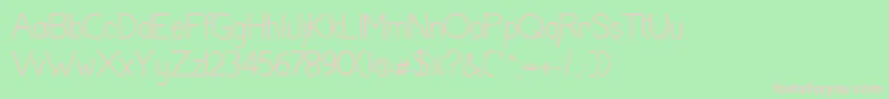 ShaunaRegular Font – Pink Fonts on Green Background