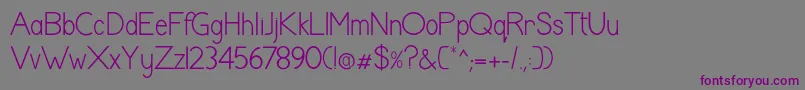 ShaunaRegular Font – Purple Fonts on Gray Background