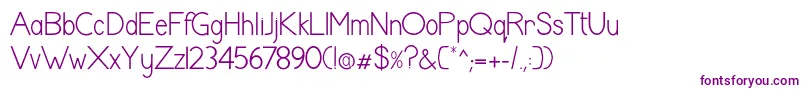 ShaunaRegular Font – Purple Fonts on White Background