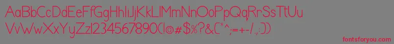 ShaunaRegular Font – Red Fonts on Gray Background