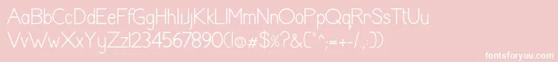 ShaunaRegular Font – White Fonts on Pink Background