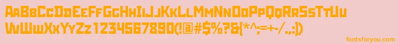 Rodchenkottt Font – Orange Fonts on Pink Background