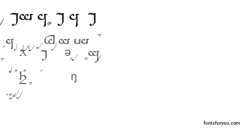TengwarSindarinA-fontti – aakkoset, numerot, erikoismerkit