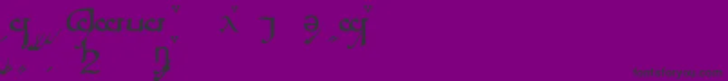 Шрифт TengwarSindarinA – чёрные шрифты на фиолетовом фоне