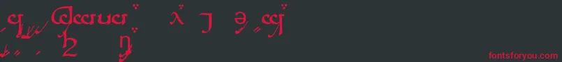 TengwarSindarinA Font – Red Fonts on Black Background
