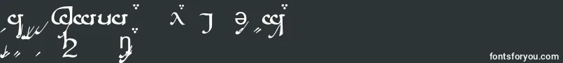 TengwarSindarinA-Schriftart – Weiße Schriften auf schwarzem Hintergrund