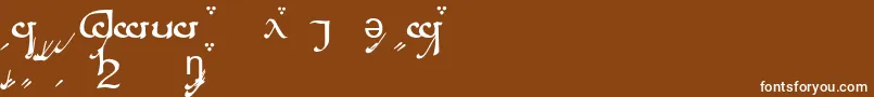 fuente TengwarSindarinA – Fuentes Blancas Sobre Fondo Marrón