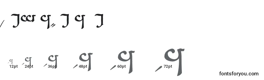 Размеры шрифта TengwarSindarinA