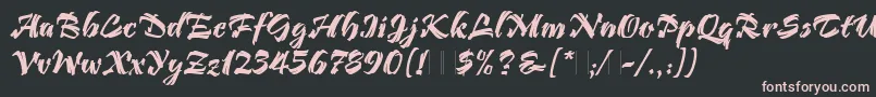 BendigoLetPlain.1.0 Font – Pink Fonts on Black Background