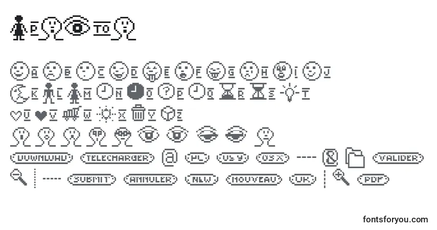 Czcionka Mp16to1 – alfabet, cyfry, specjalne znaki