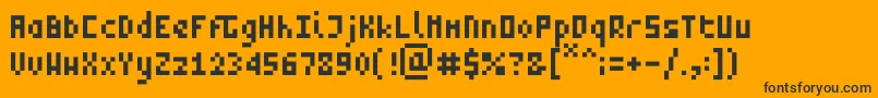 ZeptoRegular-Schriftart – Schwarze Schriften auf orangefarbenem Hintergrund