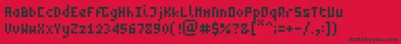 ZeptoRegular Font – Black Fonts on Red Background