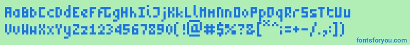 ZeptoRegular Font – Blue Fonts on Green Background