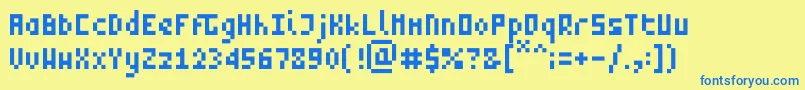 Шрифт ZeptoRegular – синие шрифты на жёлтом фоне