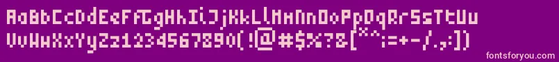 フォントZeptoRegular – 紫の背景にピンクのフォント