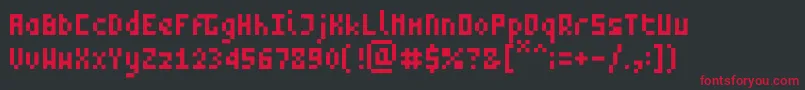 ZeptoRegular Font – Red Fonts on Black Background