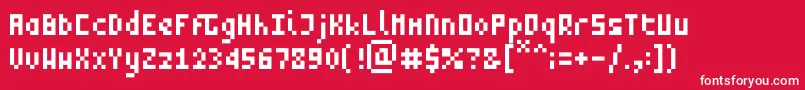 ZeptoRegular Font – White Fonts on Red Background