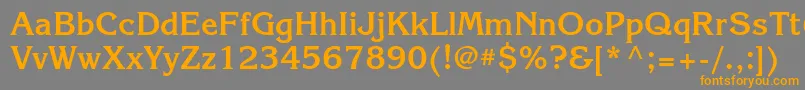 KorinnaettBold Font – Orange Fonts on Gray Background