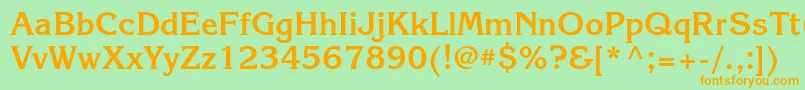 KorinnaettBold Font – Orange Fonts on Green Background