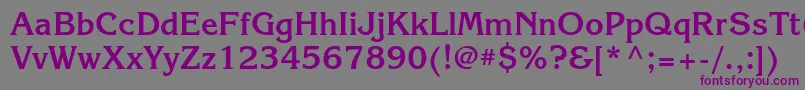 KorinnaettBold Font – Purple Fonts on Gray Background