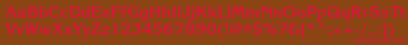 KorinnaettBold Font – Red Fonts on Brown Background