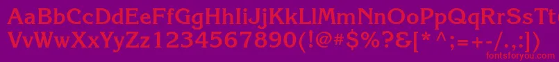 KorinnaettBold Font – Red Fonts on Purple Background