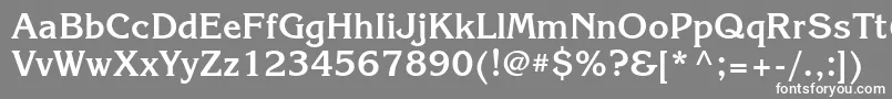 フォントKorinnaettBold – 灰色の背景に白い文字