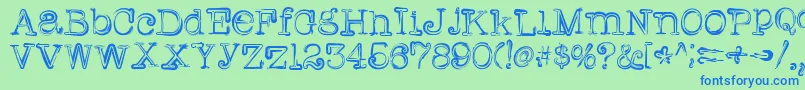 Griffin Font – Blue Fonts on Green Background