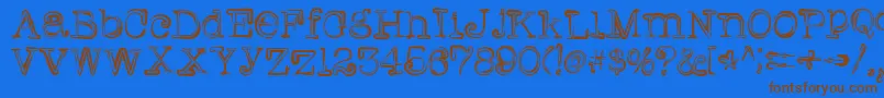 Griffin Font – Brown Fonts on Blue Background