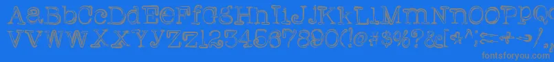 Griffin Font – Gray Fonts on Blue Background