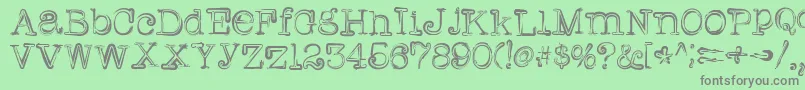 フォントGriffin – 緑の背景に灰色の文字